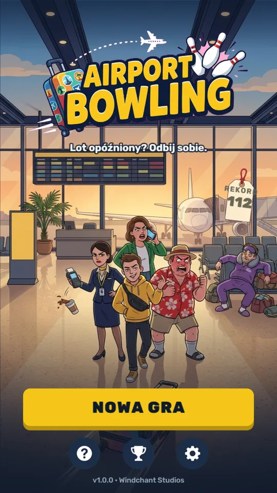 Ekran tytułowy gry Airport Bowling