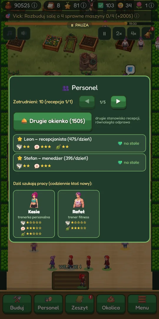 Panel personelu z kandydatami do pracy
